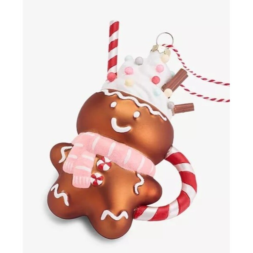 New Holiday Lane Gingerbread Village Hot Cocoa Gingerbread Man Ornament